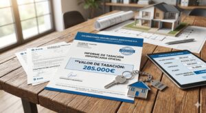Informe tasación hipotecaria oficial para compra vivienda con documentos banco